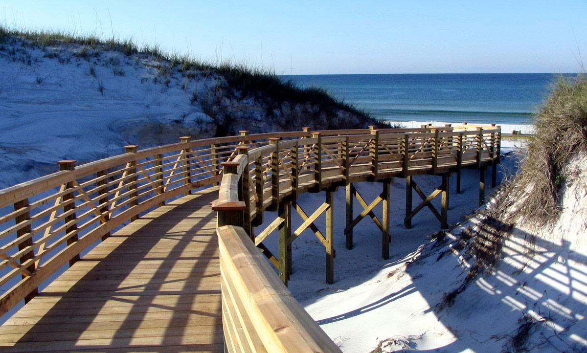 Timber Walkways, Dune Crossovers And Dune Paths